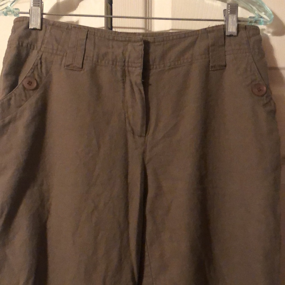 Christopher & Banks size 6 Linen/Rayon Capris - Picture 2 of 6